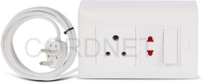 Cordnet Premium Modular Extension With With two Pin Socket and Switch three Core Wire 1  Socket Extension Boards