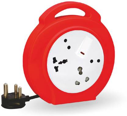 ANCHOR Cherry 3 Socket + 1 Switch 3A | Spike Guard | (5219) , [ 8m Wire ] 3  Socket Extension Boards