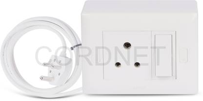 Cordnet Premium Modular Extension With 1 Socket and 1 Switch With Three Core Wire 1  Socket Extension Boards
