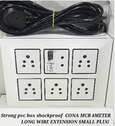 BAHUL Modular extenstion board with CONA MCB 6  Socket Extension Boards