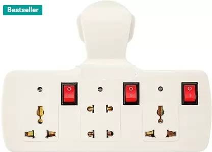 Mukta 4 Multi-Plug with Individual Switches, LED Indicators 4  Socket Extension Boards