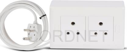 Cordnet Premium Modular Extension With With two Pin Socket and Switch three Core Wire 2  Socket Extension Boards
