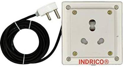 INDRICO Extension Board with Long Wire 10mm with 15/16 amp 1  Socket Extension Boards