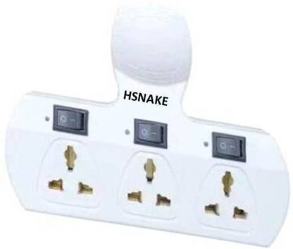 KL-TECH Combo 3+3 Socket Multiplug Cord less 6 A Three Pin Socket with Multi-Angle Adjustable mobile stand (pack of 2 pcs) 3  Socket Extension Boards