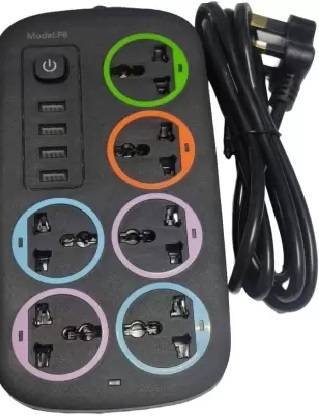 Orelius Fire Multi-function Power Socket 4 USB with Plug 6 Socket safety board 6  Socket Extension Boards