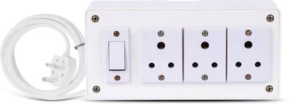 JELECTRICALS Classic Premium Heavy Duty Extension With 3 Core Wire & 6AMP Plug 3  Socket Extension Boards