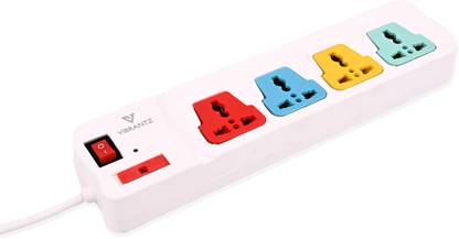 VIBRANTZ Multi Color 4X1 3 Pin 4  Socket Extension Boards