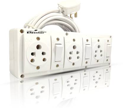 Elecstar 5 METER 3 SOCKET 3 SWITCH 3  Socket Extension Boards