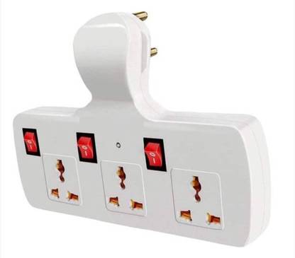 TOOLART 3 Multi-Plug with Individual Switches, LED Indicators Fuse 3 Socket ua 3  Socket Extension Boards