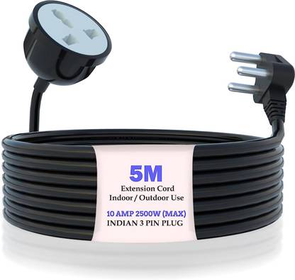 MX Expandable Electric Extension Board Heavy Duty 5M Long Cord 2500W 10A (4218B) 1  Socket Extension Boards