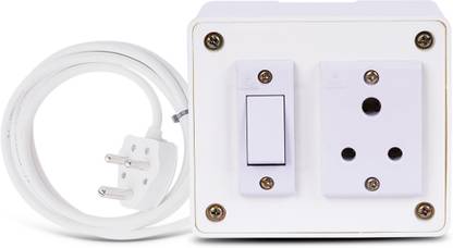 JELECTRICALS Classic Premium Heavy Duty Extension With 3 Core Wire & 6AMP Plug 1  Socket Extension Boards
