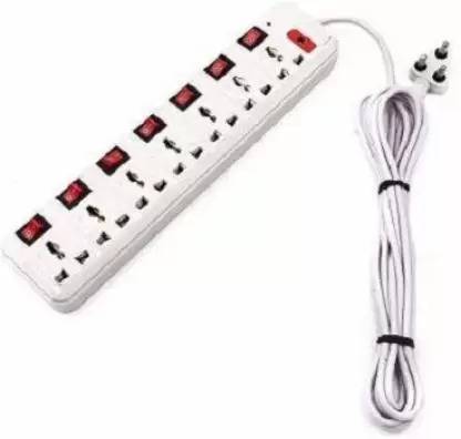 D-DEVOX SB-NISON7+7 Cord With Individual Switches FUSE Led Indicator 7 Socket Extension 7  Socket Extension Boards