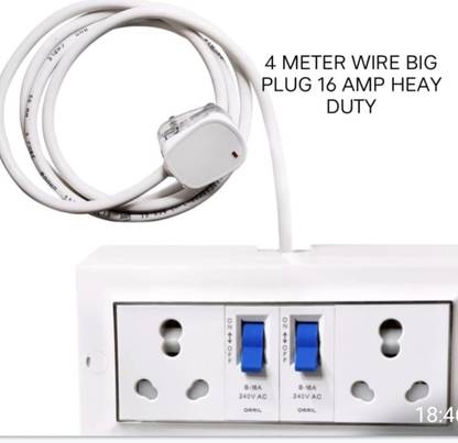 BAHUL 2 MCB +2SOCKET HEAY DUTY EXTENSION 2  Socket Extension Boards