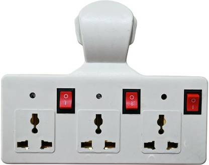 Digiway 3+3 MultiPlug with Individual Switches, LED Indicators Extension Board 3  Socket Extension Boards