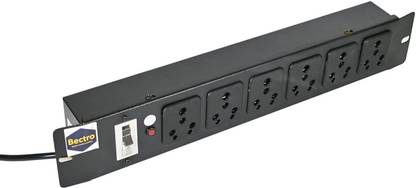 bectro 5/15 ampere Socket Networking & Server Rack With Power Cord -1.5 Mtr, 6  Socket Extension Boards