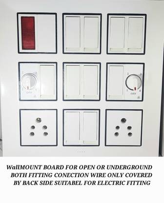 BAHUL Wall Mount electrical board suitabel open or underground fitting 2  Socket Extension Boards