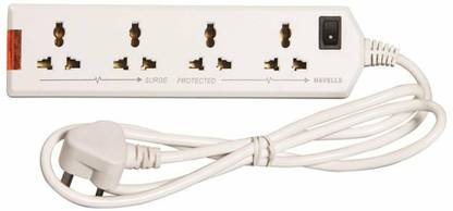 HAVELLS 240V 6A, 4 Way 4  Socket Extension Boards