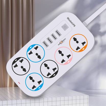 Pick Ur Needs Extension Board 6 Electrical Socket +4 USB Port For Multiple Electronic Devices 10 A Three Pin Socket