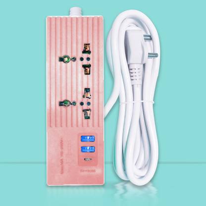 Pick Ur Needs Extension Board/Cord With 2 Socket & 3 USB Port for Multiple Devices 2  Socket Extension Boards