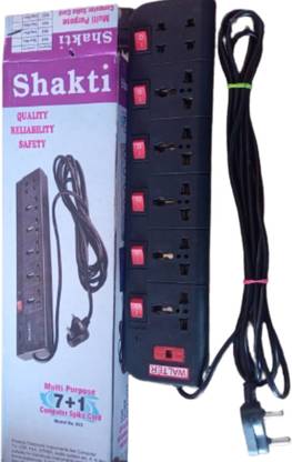 PUNJAB ELECTRICALSS Heavy Duty PVC 3 pin & 2 pin 7  Socket Extension Boards