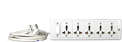 Aqeeq Extension Board 13A 5 Universal Socket 1 Switch 10 Meter 5  Socket Extension Boards