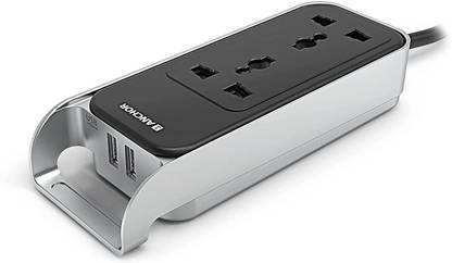 Anchor By Panasonic 6A,Spike Guard + USB 2.4A, 240 Volt 2  Socket Extension Boards