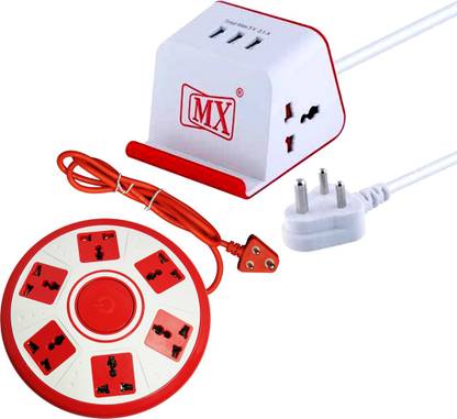 MX 3 USB 1 Socket Extension Board & Travel Multi Plug Adapter MXTY801(1.5M)+ 3795 2  Socket Extension Boards