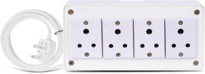 JELECTRICALS Classic Premium Heavy Duty Extension With 3 Core Wire & 6AMP Plug 4  Socket Extension Boards