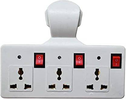 SKYBUCKET +3 Multi-plug with Switch Indicator Three Pin Plug 3 Socket Extension Boards 3  Socket Extension Boards