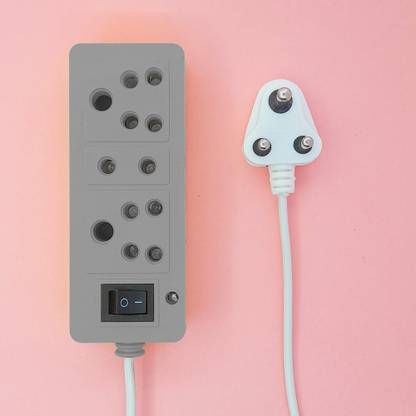 Nusaami Extension Board 3 Socket Extension cord Yellow 3 Meter Long Wire 3  Socket Extension Boards