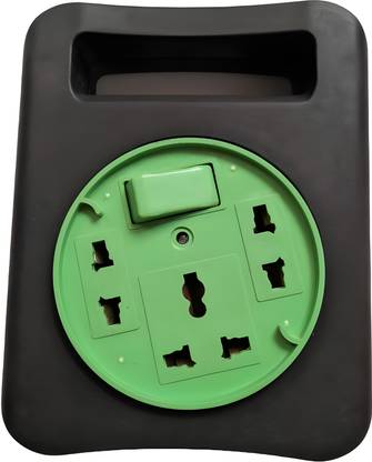 SWIFTGOLD Matte Black Chakri Extension Board 3  Socket Extension Boards