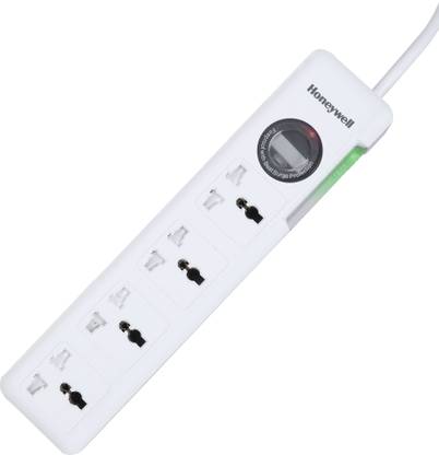Honeywell Surge Protector, with Universal Sockets, 1.5 Meter Cord, 12,000Amp,Master Switch 4  Socket Extension Boards