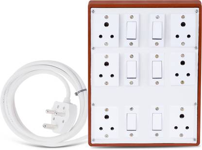 JELECTRICALS Heavy Duty Extension Board With 6A 3 PIN Plug (Style2_6M) 6  Socket Extension Boards