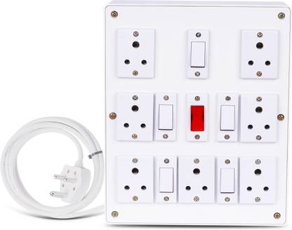Cordnet Classic Premium Heavy Duty Extension With 3 Core Wire & 6AMP Plug 7  Socket Extension Boards