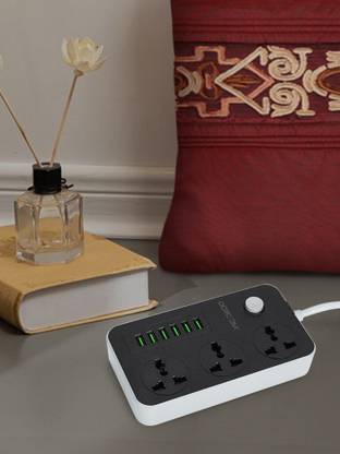 Dotcom SLIM 3 WAY AND 6 USB CONNECTOR 3  Socket Extension Boards