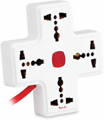Fybros 4x1 Extension Cord, Extension Box, 4  Socket Extension Boards
