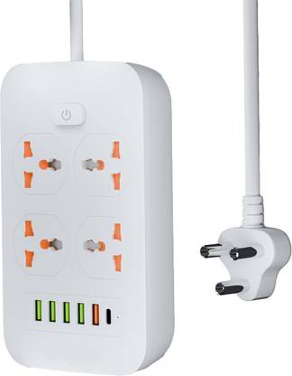 linkd DLINKDPA-F451 Power Strip WITH 4 3 PIN SOCKETS 5 USB & 1 TYPE C Port 4  Socket Extension Boards
