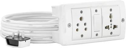 Fringo Extension Board Multi Socket 2 socket 1 Switch 6A (2000W)2 Meter Cable 2  Socket Extension Boards