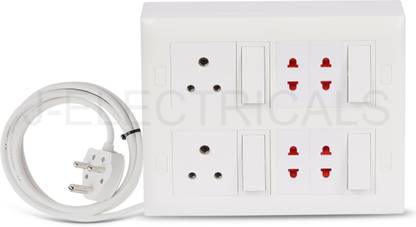 Cordnet Premium Modular Extension Board With 3 Core Wire 6 Socket Extension Boards