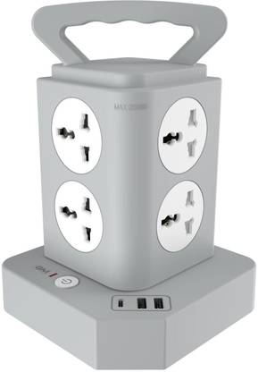 GM GM 9+1 Tower Spike Guard with A & C Type USB-Master Switch 9  Socket Extension Boards