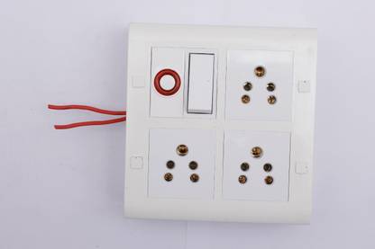 Smartelectric 8 Modular 4*4 without wire 3 socket 1 switch 1 indicator 3 Socket Extension Boards