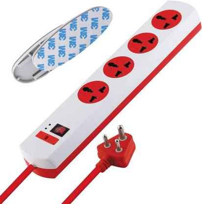 MX 4 Way Outlet Power Strip with Universal Socket, Master Switch & LED Indicator 4 Socket Extension Boards
