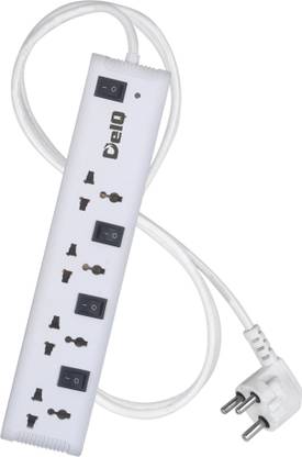 DelQ 240V Extension Board with, 3 Switches and Universal 4  Socket Extension Boards