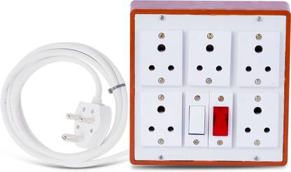 Cordnet Heavy Duty Extension Board With 6A 3 PIN Plug (Style11_3M) 5  Socket Extension Boards