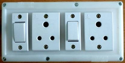 UNITEK CONTROL SYSTEM Anchor ISI 2 Socket & 2 Switch Board with 3 Yard wire Extension Boards 2  Socket Extension Boards