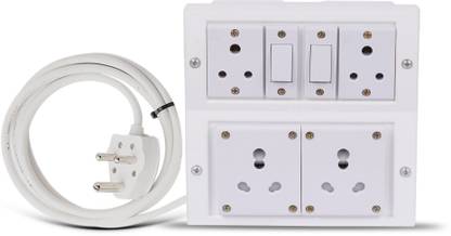 JELECTRICALS Classic Premium Heavy Duty Extension With 3 Core Wire & 16AMP Plug 4  Socket Extension Boards