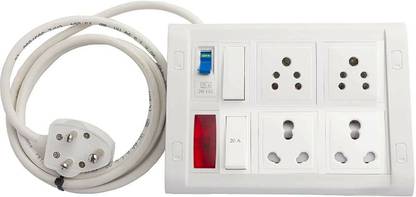 SSE Enterprise MCB Extension Distribution Board with Extension Wire and LED Indicator 4  Socket Extension Boards