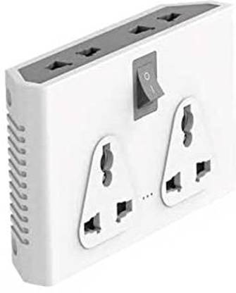 GM Cona Smyle Share Multiplug (4 Sockets) with LED Indicator, MP 5024 4 Socket Extension Boards