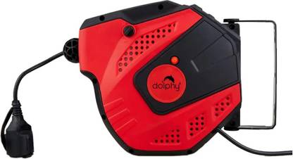 DOLPHY Extension Cord Reel,25 M Retractable Power Cord Reel, H05VV-F3G1.5MM2 1  Socket Extension Boards