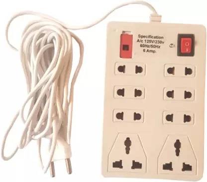GLUCKLICH One Plush Eight Extension Board 8 Socket Extension Boards 8  Socket Extension Boards